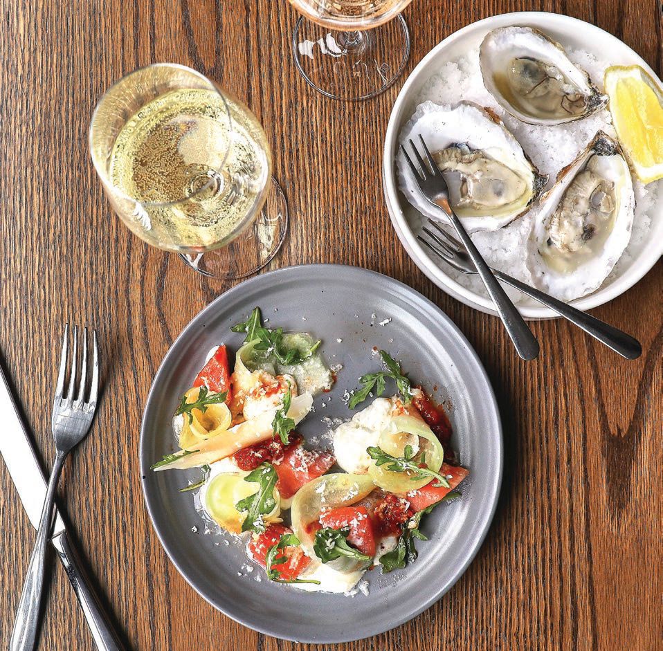 Caprese and oysters are popular at the Newport eatery. PHOTO BY ANGEL TUCKER