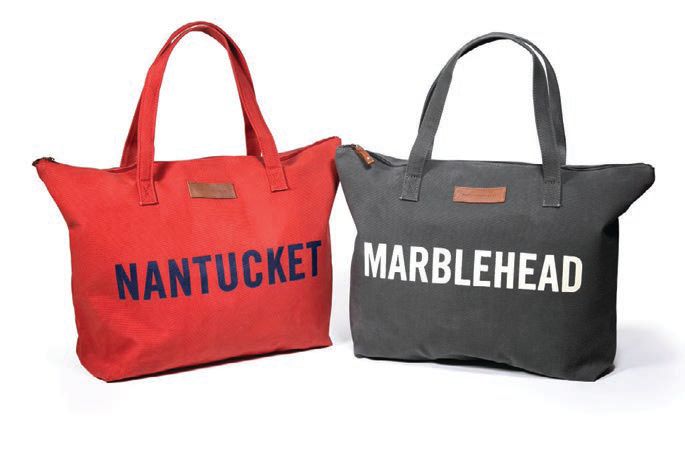 Sturdy totes can be customized by Harvey Traveler, located at Seaport. PHOTO COURTESY OF THE BRANDS