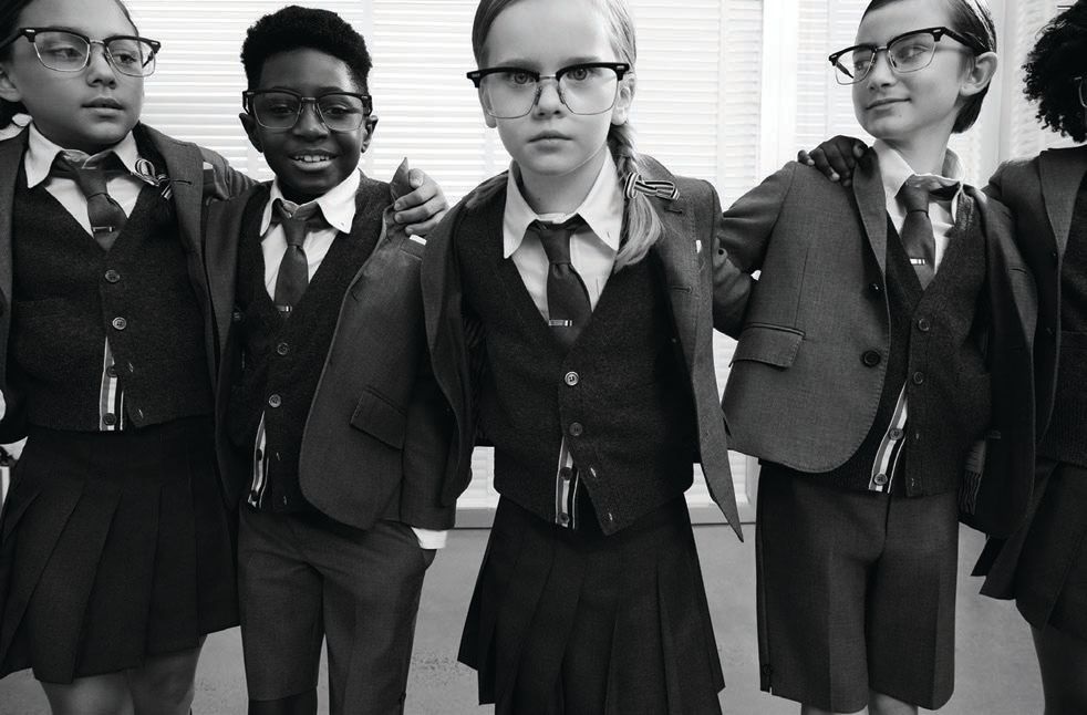 Looks from Thom Browne’s inaugural childrenswear collection THOM BROWNE PHOTO BY CASS BIRD
