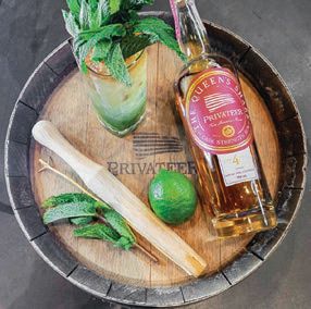 The Queen’s Share Swizzle offers hints of bitterness balanced with a touch of sweetness PHOTO COURTESY OF PRIVATEER RUM